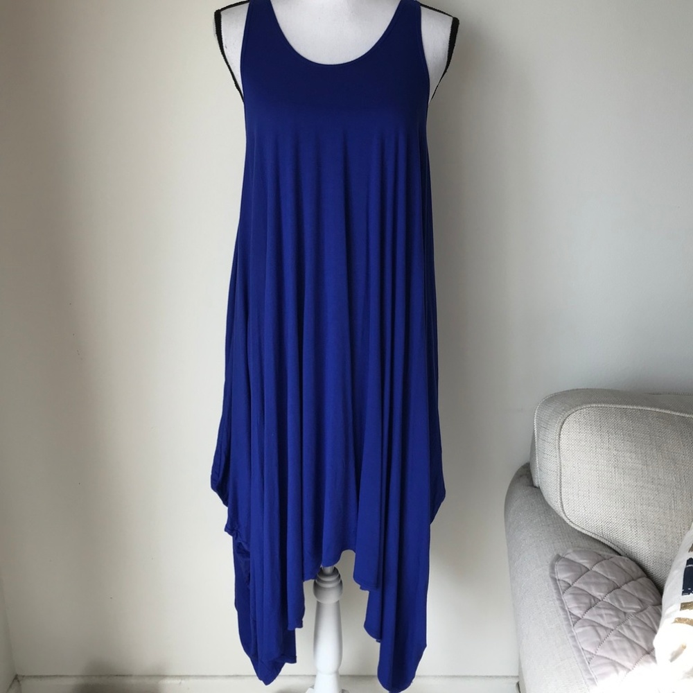 Floral Print Midi Royal Blue - ASBM01